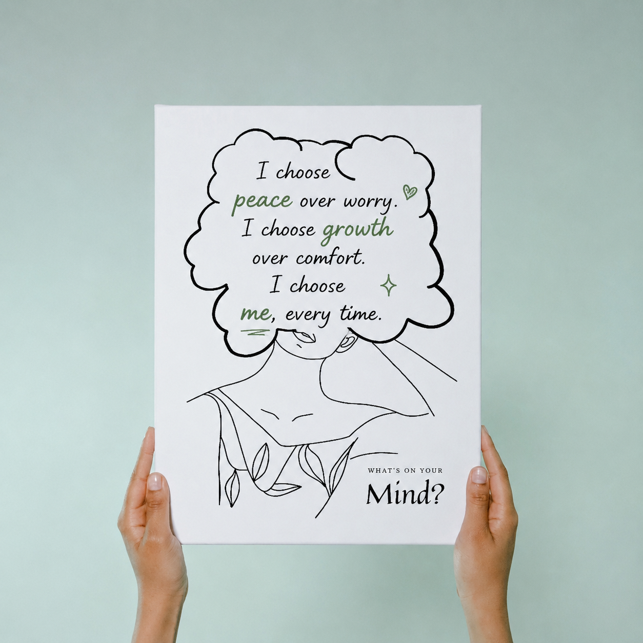 What's On Your Mind? — Art Therapy affirmation activity